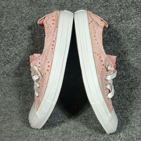 Converse Chuck Taylor All Star Shoreline Shoes Womens Size 9 Pink Eyelet Slip On - Picture 5 of 7